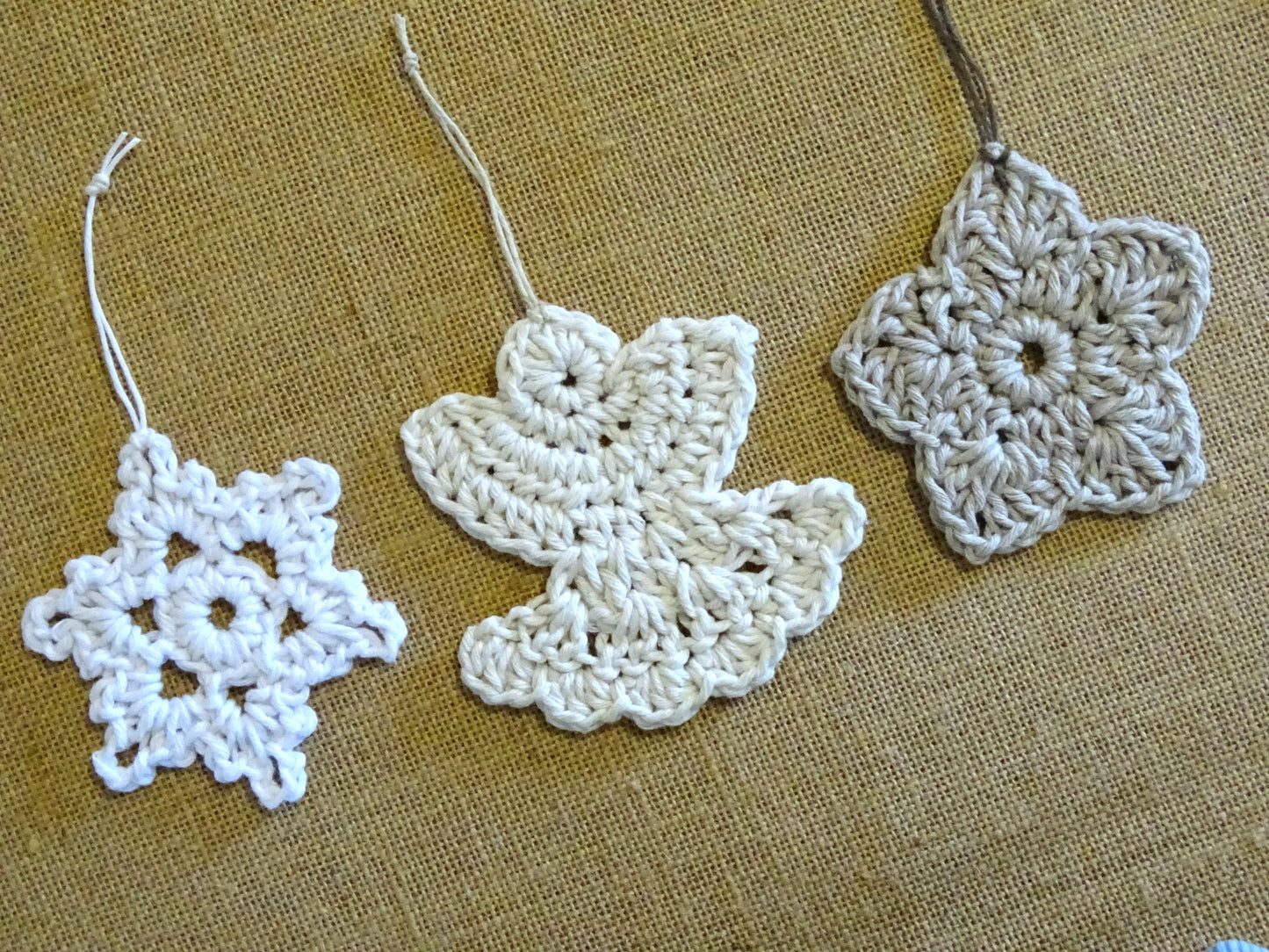 3 x PDF Crochet Christmas Tree Ornaments Pattern | DIY Crocheted Boho Christmas Decorations Tutorial | Holiday Gifts Crochet Projects 0170