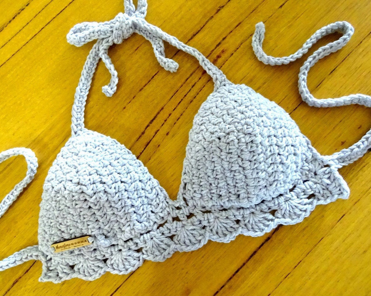 Crochet Bikini Pattern Download | Crocheted Festival Bra Halter Neck Crop Top PDF Pattern | Boho Bohemian Beach Style Clothing Top 0107