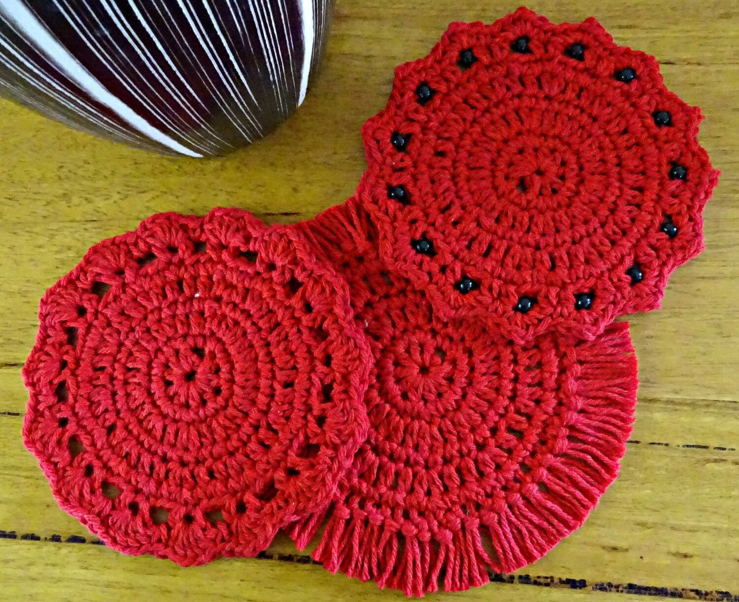 3 x PDF Crochet Coaster Patterns | DIY Crocheted Coaster Set Mug Rug Tutorial | Table Decor House Warming Gifts Crochet Project 0132