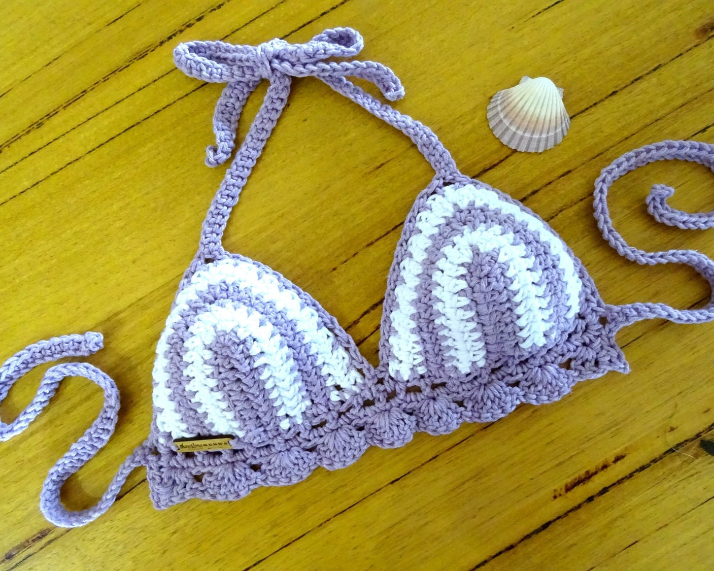 Crochet Bikini Pattern Download | Crocheted Festival Bra Halter Neck Crop Top PDF Pattern | Boho Bohemian Beach Style Clothing Top 0107
