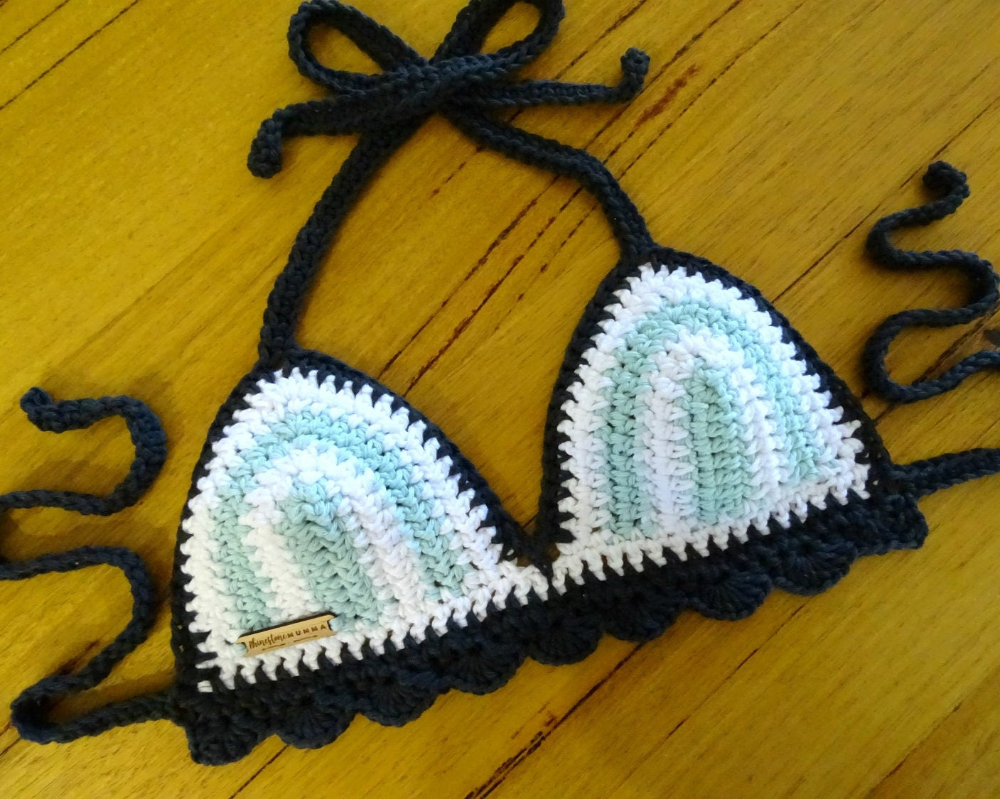 Crochet Bikini Pattern Download | Crocheted Festival Bra Halter Neck Crop Top PDF Pattern | Boho Bohemian Beach Style Clothing Top 0125