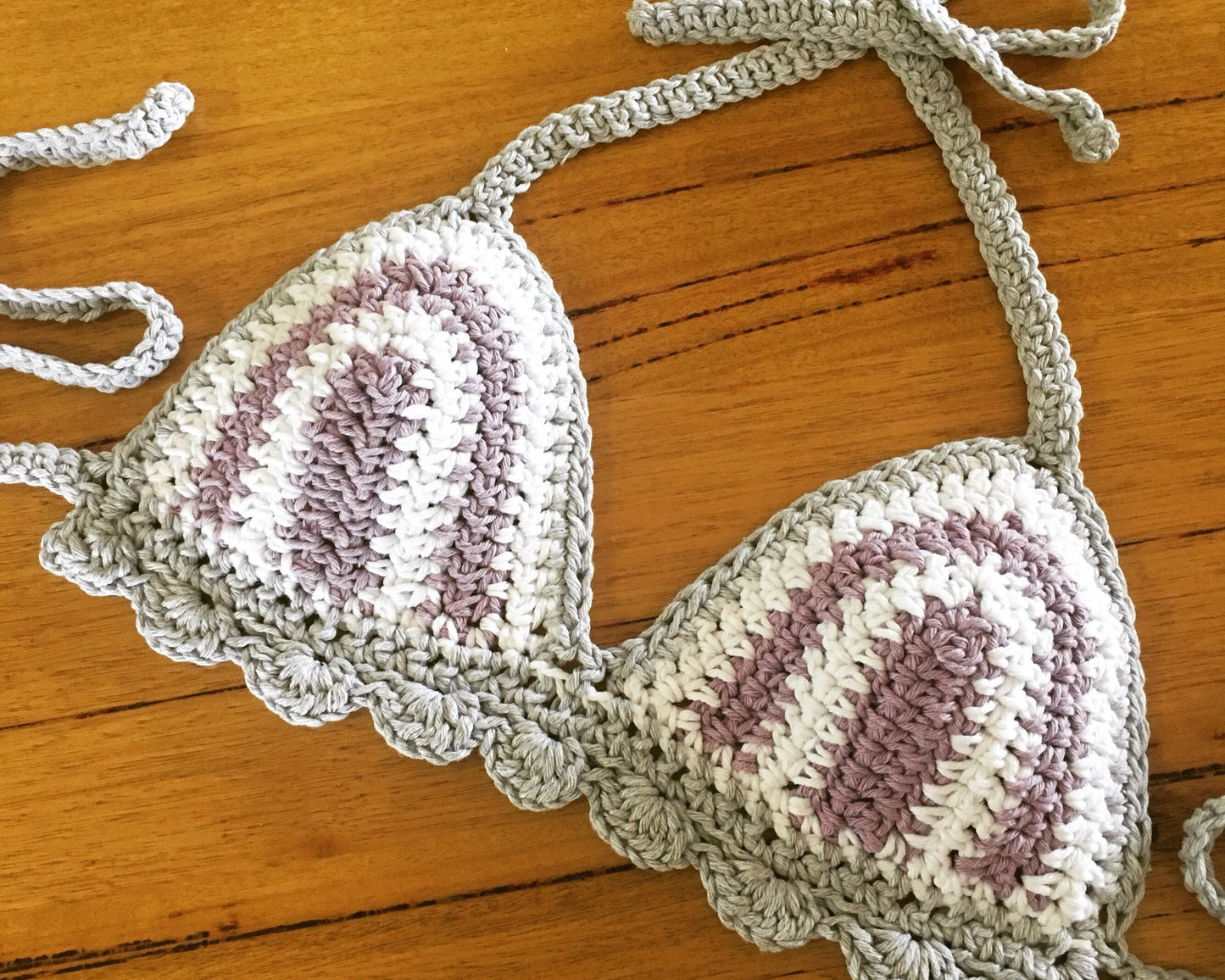 Crochet Bikini Pattern Download | Crocheted Festival Bra Halter Neck Crop Top PDF Pattern | Boho Bohemian Beach Style Clothing Top 0125