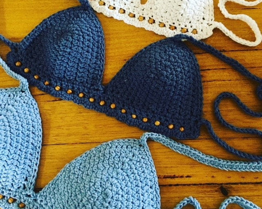 Crochet Bikini Pattern Download | Crocheted Festival Bra Halter Crop Top PDF Pattern | Boho Bohemian Beach Style Clothing Top 0127