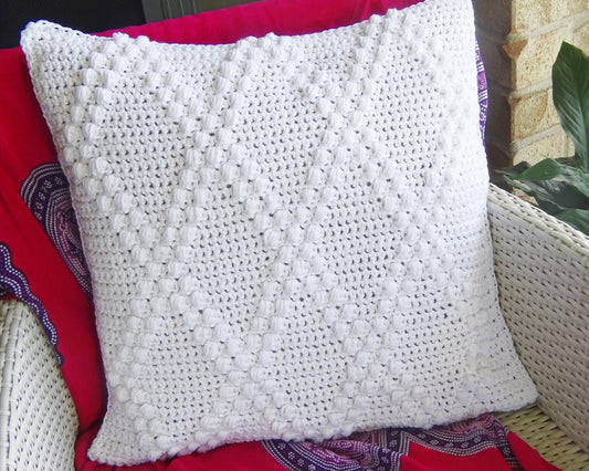 Crochet Cushion Cover Pattern | DIY Boho Crocheted Throw Pillow Tutorial Download PDF Patterns | Homewares Boho Home Decor 0172